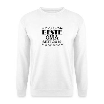 Beste Oma seit 2019 - Oma Geschenk - Unisex Pullover - Weiß - Vorne