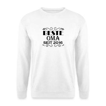 Beste Oma seit 2016 - Oma Geschenk - Unisex Pullover - Weiß - Vorne