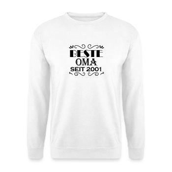 Beste Oma seit 2001 - Oma Geschenk - Unisex Pullover - Weiß - Vorne