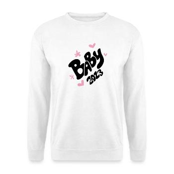 Bébé 2023 - naissance fille enceinte fille - Sweat-shirt Unisexe - blanc - Devant
