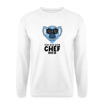 Cooler Koalabär Chef Spruch - Unisex Pullover - Weiß - Vorne