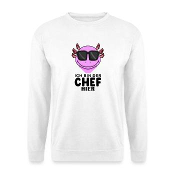 cooler Axolotl Chef Spruch - Unisex Pullover - Weiß - Vorne
