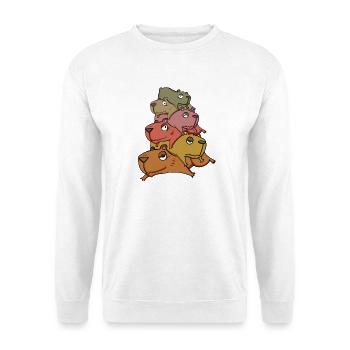 Capybara pile capybara - Unisex Sweatshirt - white - Front