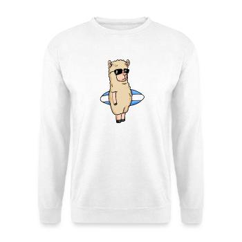 Surfboard Alpaca Surfing - Unisex Sweatshirt - white - Front