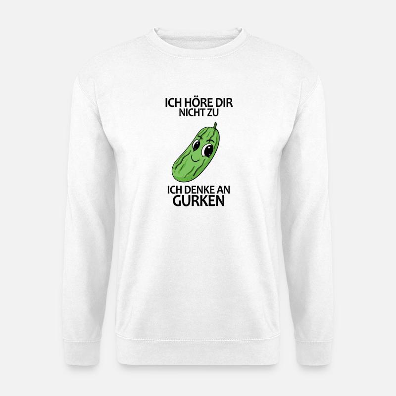 Gurke Spruch - Unisex Pullover - Weiß
