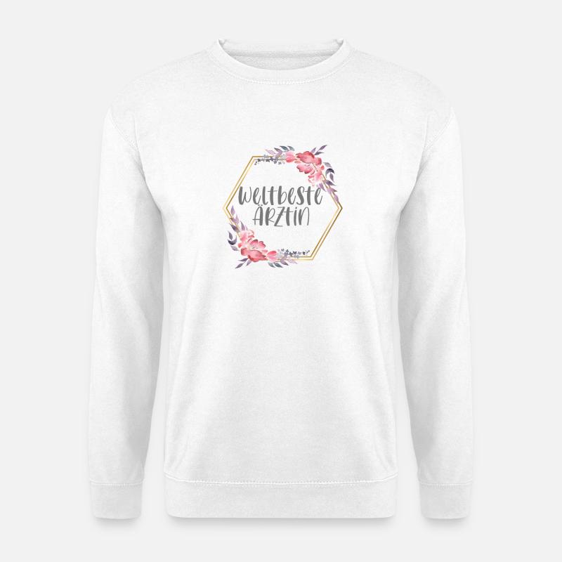 Weltbeste Ärztin Medizin Krankenhaus Geschenk - Unisex Pullover - Weiß
