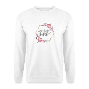 Weltbeste Lehrerin Schule Pädagogin Geschenk - Unisex Pullover - Weiß - Vorne