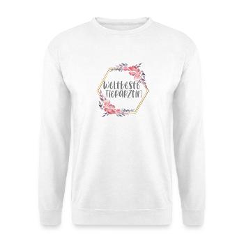 Weltbeste Tierärztin Tiere Beruf Geschenk - Unisex Pullover - Weiß - Vorne