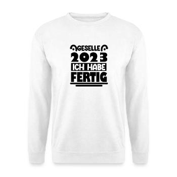 Geselle 2023 Gesellenprüfung - Unisex Pullover - Weiß - Vorne