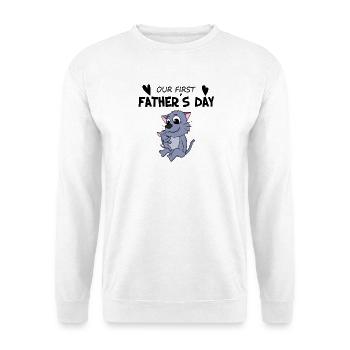 Vatertag - erster Vatertag Geschenk - Unisex Pullover - Weiß - Vorne