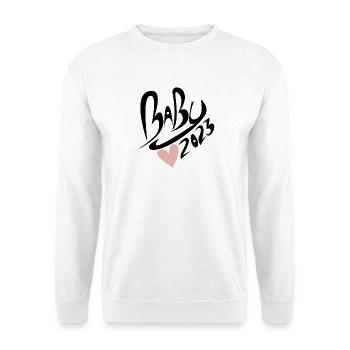 Bébé 2023 - Naissance Enceinte 2023 Grossesse - Sweat-shirt Unisexe - blanc - Devant