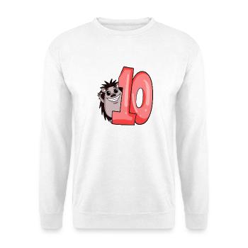 10 birthday 10 years old with animal motif - ten - Unisex Sweatshirt - white - Front