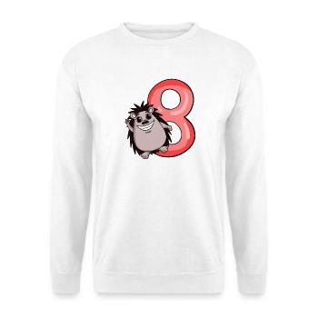 8 Birthday 8 years old with animal motif - eight - Unisex Sweatshirt - white - Front