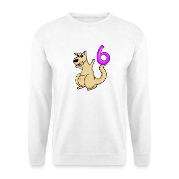 6 Birthday 6 years old with animal motif - six - Unisex Sweatshirt - white - Front