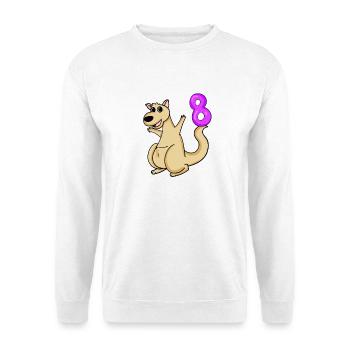 8 Birthday 8 years old with animal motif - eight - Unisex Sweatshirt - white - Front