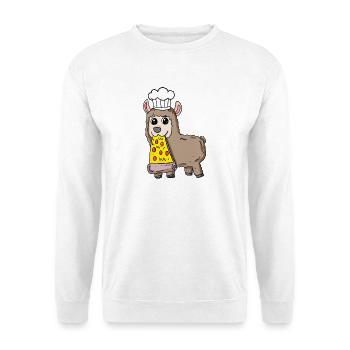 Gourmet Lama Pizza - Unisex Sweatshirt - white - Front