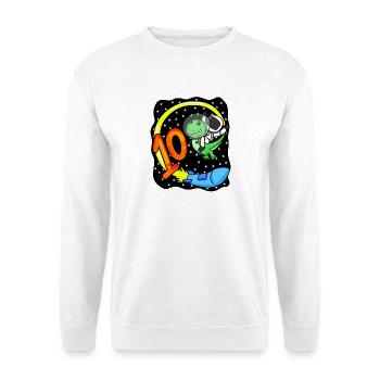 10 Birthday Boy Astronaut - dix ans - Sweat-shirt Unisexe - blanc - Devant