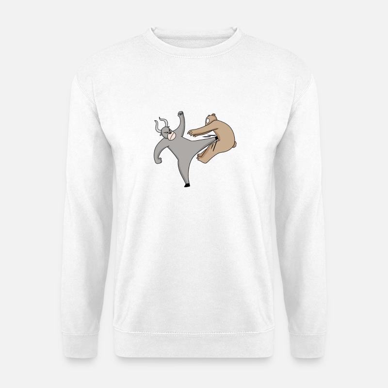 Aktien Aktienhandel Aktienkurse Stier Bär - Unisex Pullover - Weiß