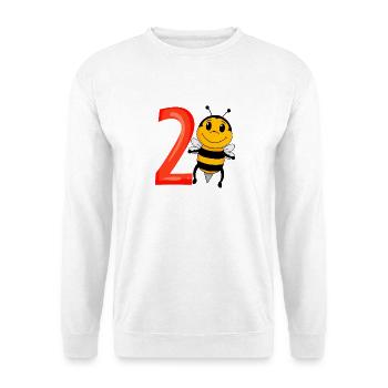 2 birthday 2 years old with animal motif - two - Unisex Sweatshirt - white - Front