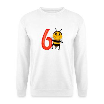 6 Birthday 6 years old with animal motif - six - Unisex Sweatshirt - white - Front