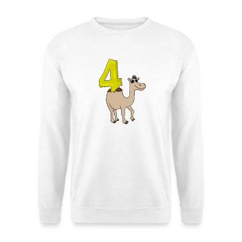 4 ans 4 ans avec motif animal - trois - Sweat-shirt Unisexe - blanc - Devant