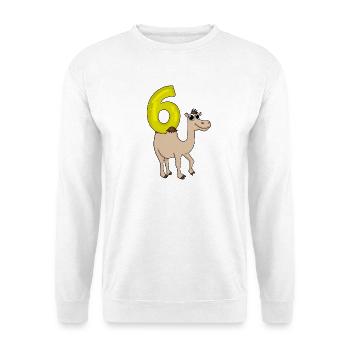 6 Birthday 6 years old with animal motif - six - Unisex Sweatshirt - white - Front