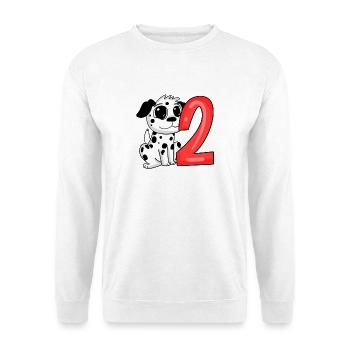 2 anniversaire 2 ans avec motif animal - deux - Sweat-shirt Unisexe - blanc - Devant