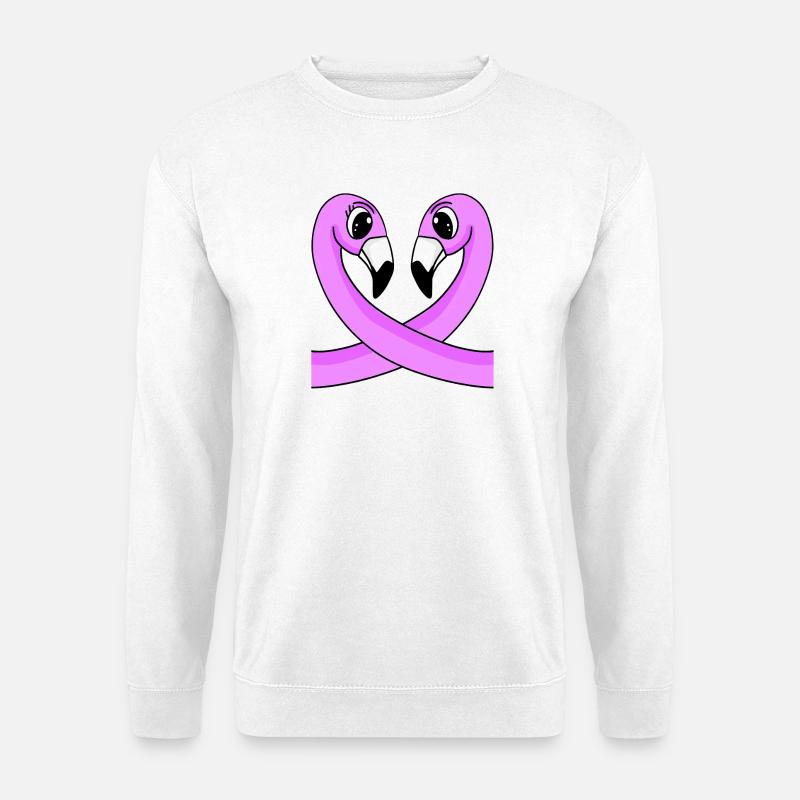 Flamingos Flamingo Liebe - Unisex Pullover - Weiß