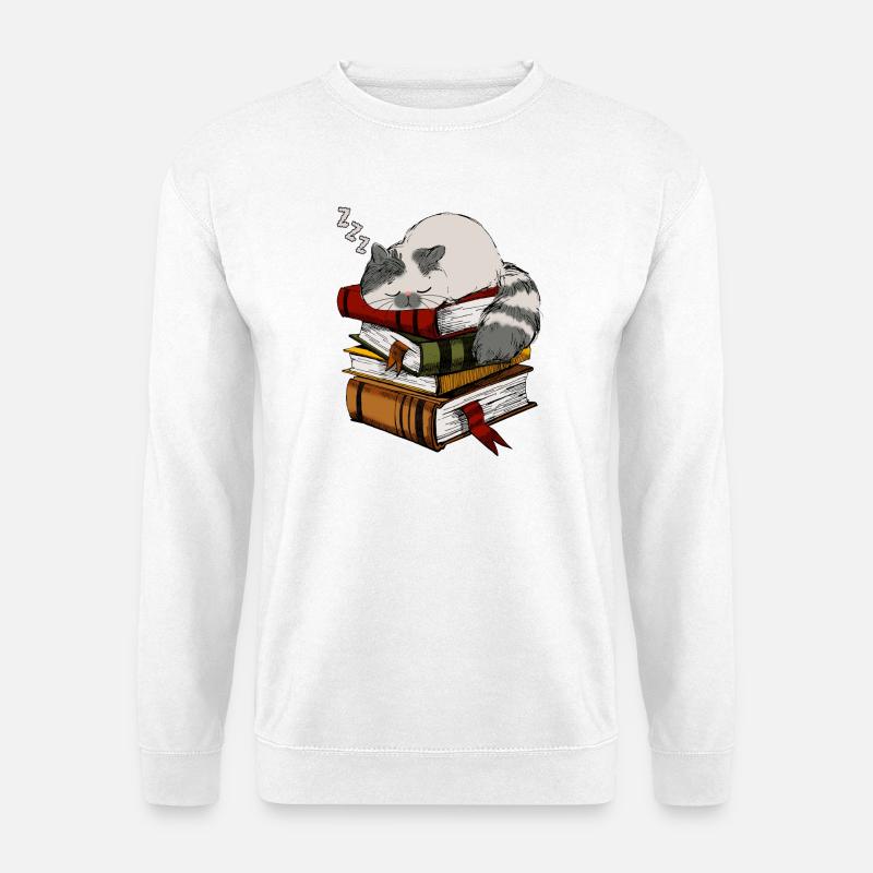 lesen, bücher, studieren, lesen - Unisex Pullover - Weiß