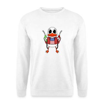 Tankwart Ente Tankstelle - Unisex Pullover - Weiß - Vorne