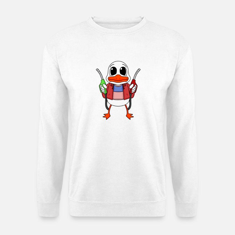 Tankwart Ente Tankstelle - Unisex Pullover - Weiß