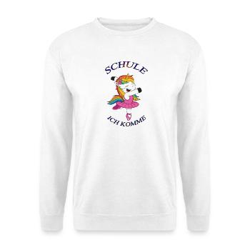 Schule ich komme 1 - Unisex Pullover - Weiß - Vorne