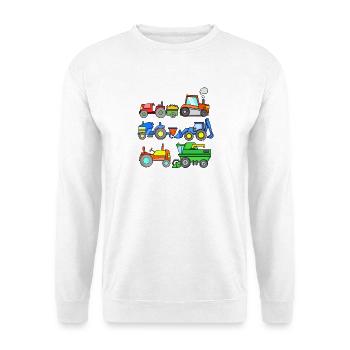 Construction site vehicles - Unisex Sweatshirt - white - Front