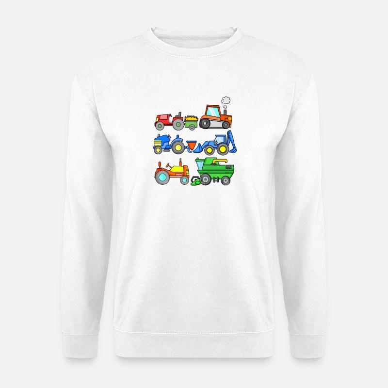 Construction site vehicles - Unisex Sweatshirt - white