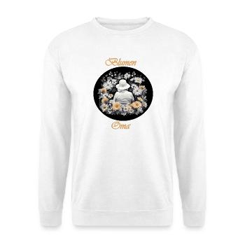 Blumen Oma farbig - Unisex Pullover - Weiß - Vorne