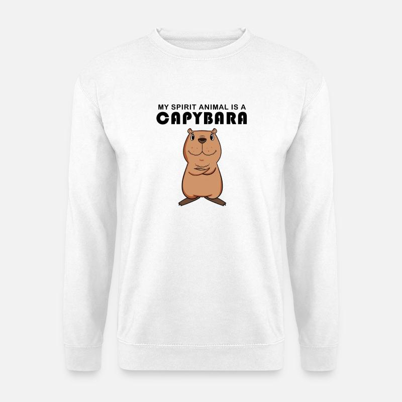 Capybara Wasserschwein Geschenk - Unisex Pullover - Weiß