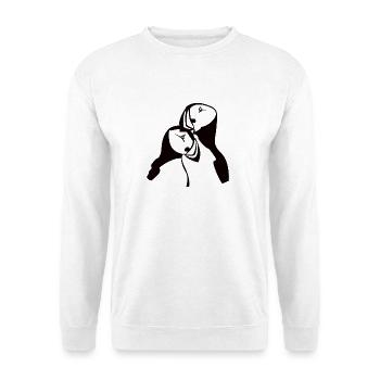 Papageientaucher Puffins Island Norwegen Geschenk - Unisex Pullover - Weiß - Vorne