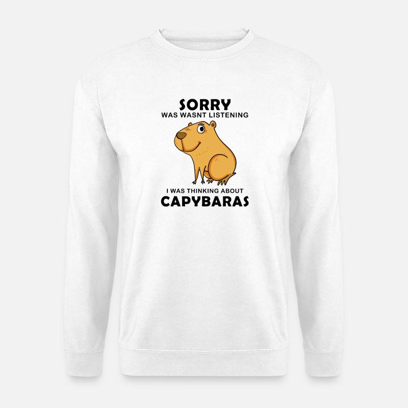Capybara Wasserschwein Capybaras - Unisex Pullover - Weiß