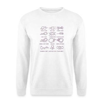 Segeln Segelboot Segelknoten Knotenkunde - Unisex Pullover - Weiß - Vorne