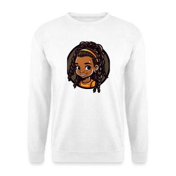 Vivid Child Portrait Illustration - Unisex Sweatshirt - white - Front
