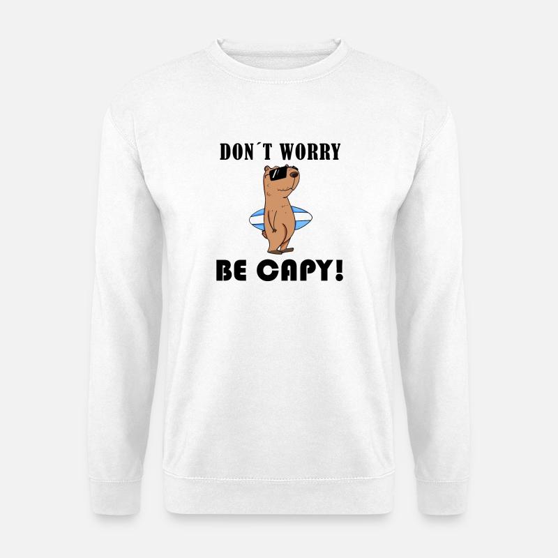 Capybara Wasserschwein Capybaras - Unisex Pullover - Weiß
