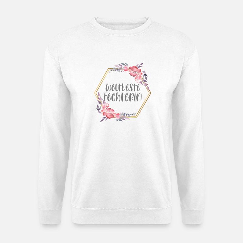 Weltbeste Fechterin Fechten Hobby Geschenk - Unisex Pullover - Weiß