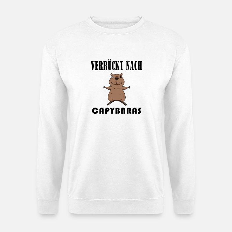 Capybara Wasserschwein Capybaras - Unisex Pullover - Weiß