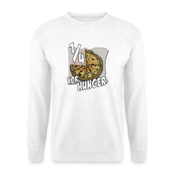 ein viertel vor hunger - Unisex Pullover - Weiß - Vorne
