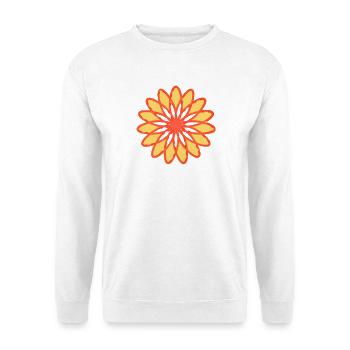 Rote Blume - Unisex Pullover - Weiß - Vorne