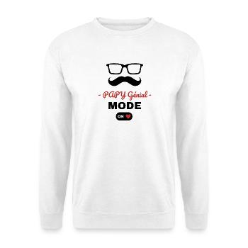Cadeau Papy génial en mode on - Sweat-shirt Unisexe - blanc - Devant