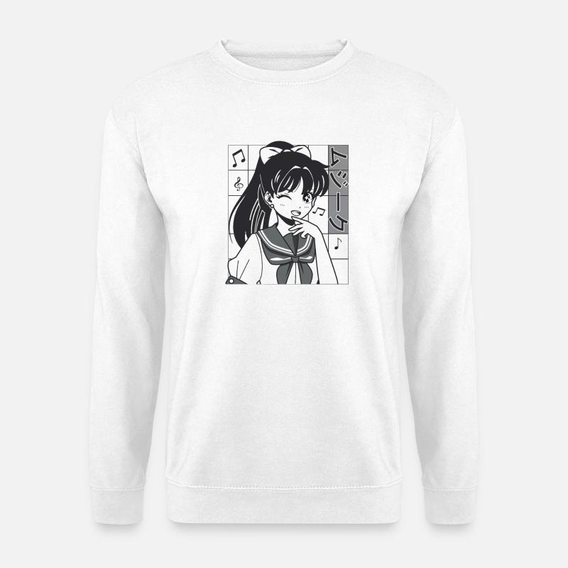 Anime Musik - Unisex Pullover - Weiß