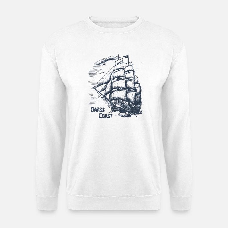 DarssCoast - Altes Segelschiff, Geschenk - Unisex Pullover - Weiß