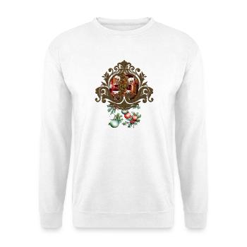 Père Noël et lutins après le travail. - Sweat-shirt Unisexe - blanc - Devant