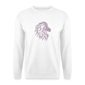 Silhouette majestueuse de tête de lion - Sweat-shirt Unisexe - blanc - Devant